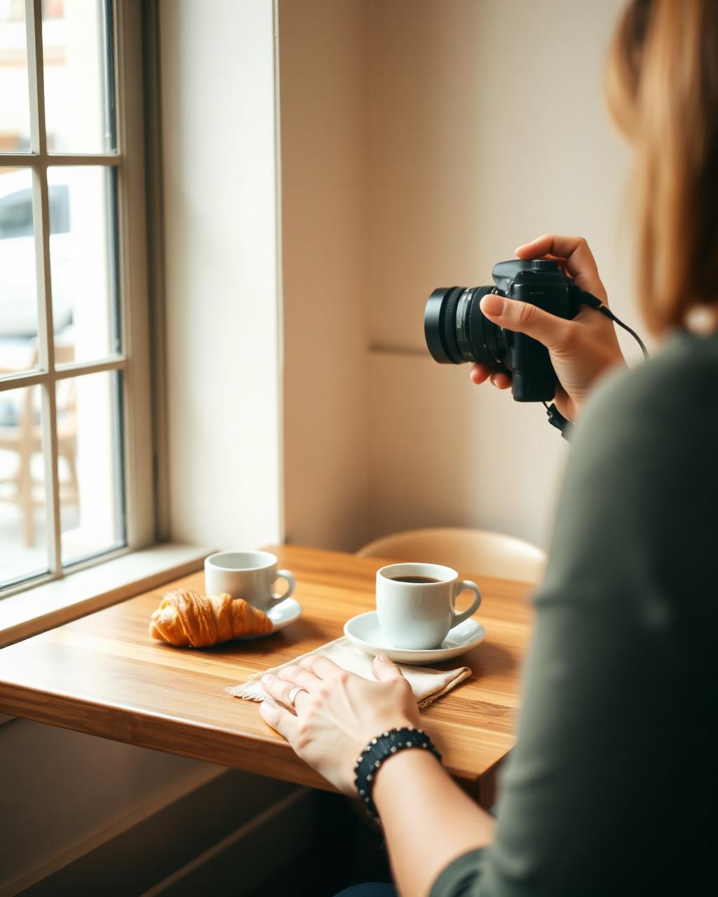 Behind the scenes at a local cafe shoot
